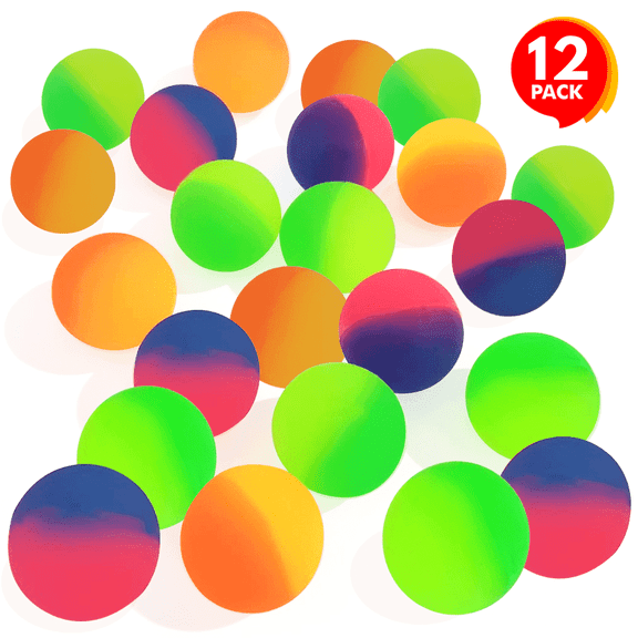 ArtCreativity Icy Bouncy Balls for Kids – 12-Pack Party Favors & Birthday Party Supplies for Boys and Girls – Fun Bouncy Balls for Ages 3+