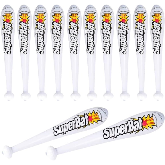 ArtCreativity 22" Inflatable Baseball Bats – Set of 12, Durable Sports Party Favors & Decorations, Goodie Bag Fillers for Kids