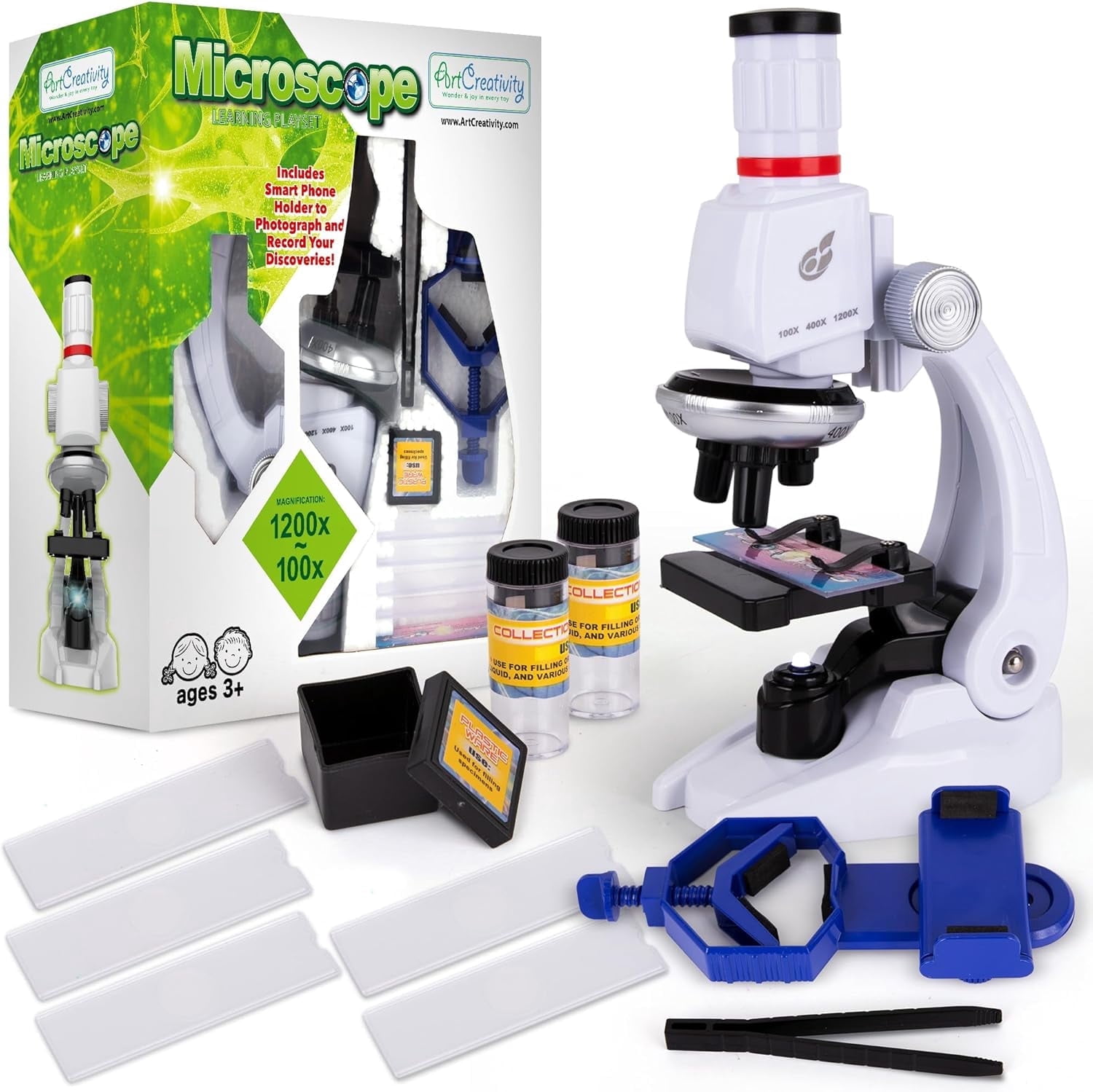 ArtCreativity Kids Microscope Science Kit – STEM Educational Toy for ...