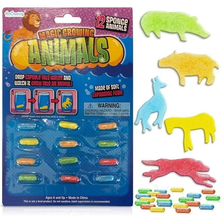 ArtCreativity Magic Growing Animal Capsules – 2 packs, 12 Expandable Water Toys for Kids Ages 3+, Birthday Party Favors & Classroom Prizes