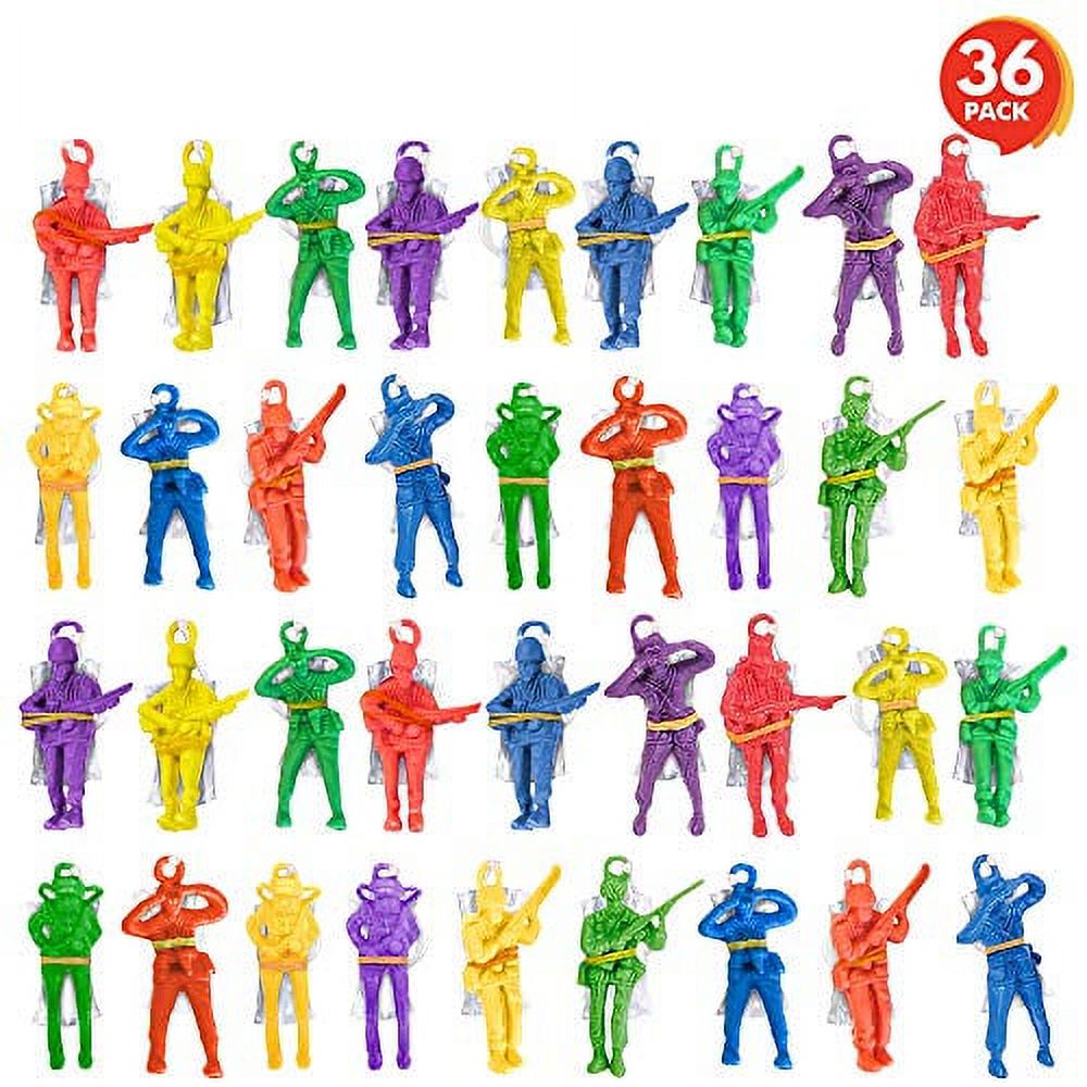 ArtCreativity Mini Paratroopers with Parachutes, Bulk Pack of 36, Vinyl