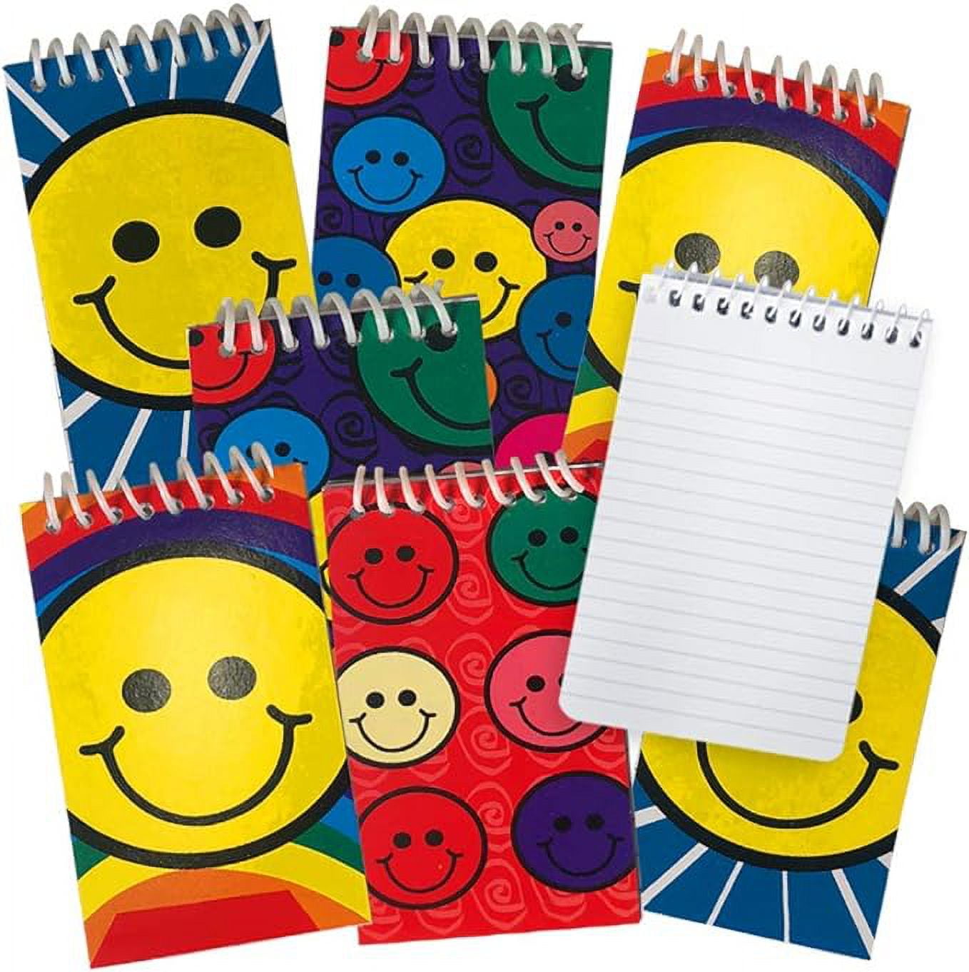 ArtCreativity Mini Smile Face Notepads, Pack of 12, Small Emoticon Note