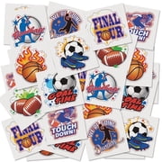 ArtCreativity Sports Temporary Tattoos, Assorted Designs, 144‑Piece Bulk Pack, Ages 3+, Kids, Non‑Toxic Party Favors