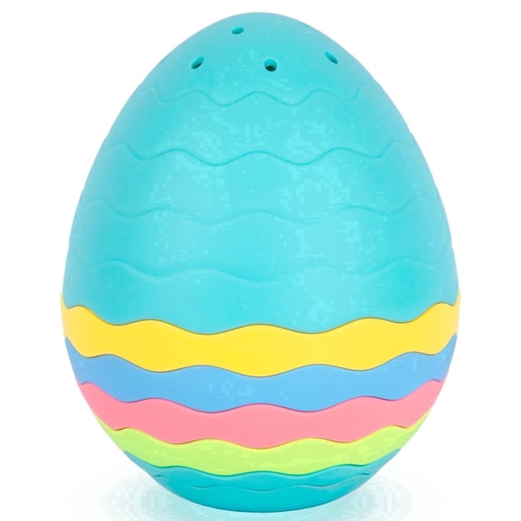 ArtCreativity Egg Stacking Bath Toy Pastel Colors Mold-Free with Drainage Holes for Toddlers 1-3 Years 7-Piece