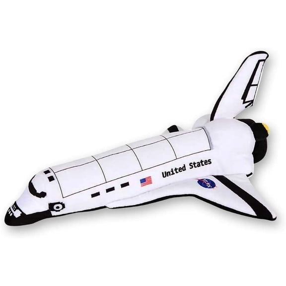 ArtCreativity Plush Space Shuttle Toy 14", Soft Cuddly Spaceship for Toddlers & Kids