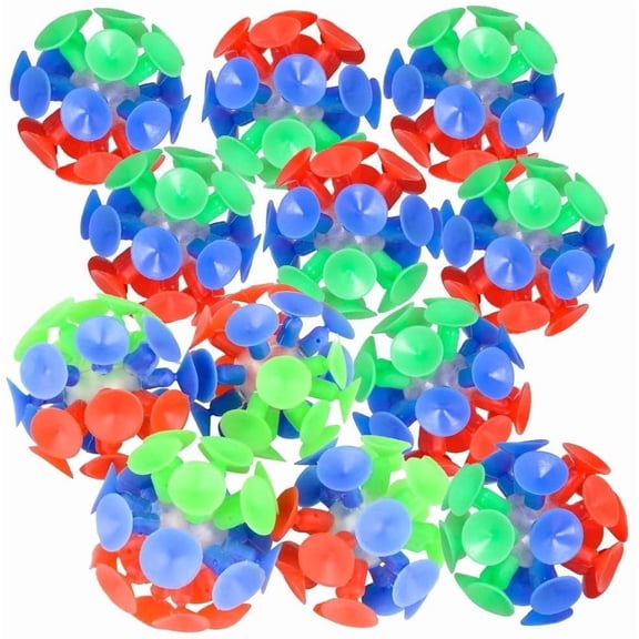 ArtCreativity 12 pack Suction Ball Toys for Kids Ages 3+, Toss and Stick Catch Game, Sticky Party Favors, Indoor Outdoor Play, Birthday Gift Set