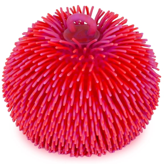 ArtCreativity Tie-Dye Puffer Stress Ball for Kids and Adults, Red and Purple Sensory Fidget Toy