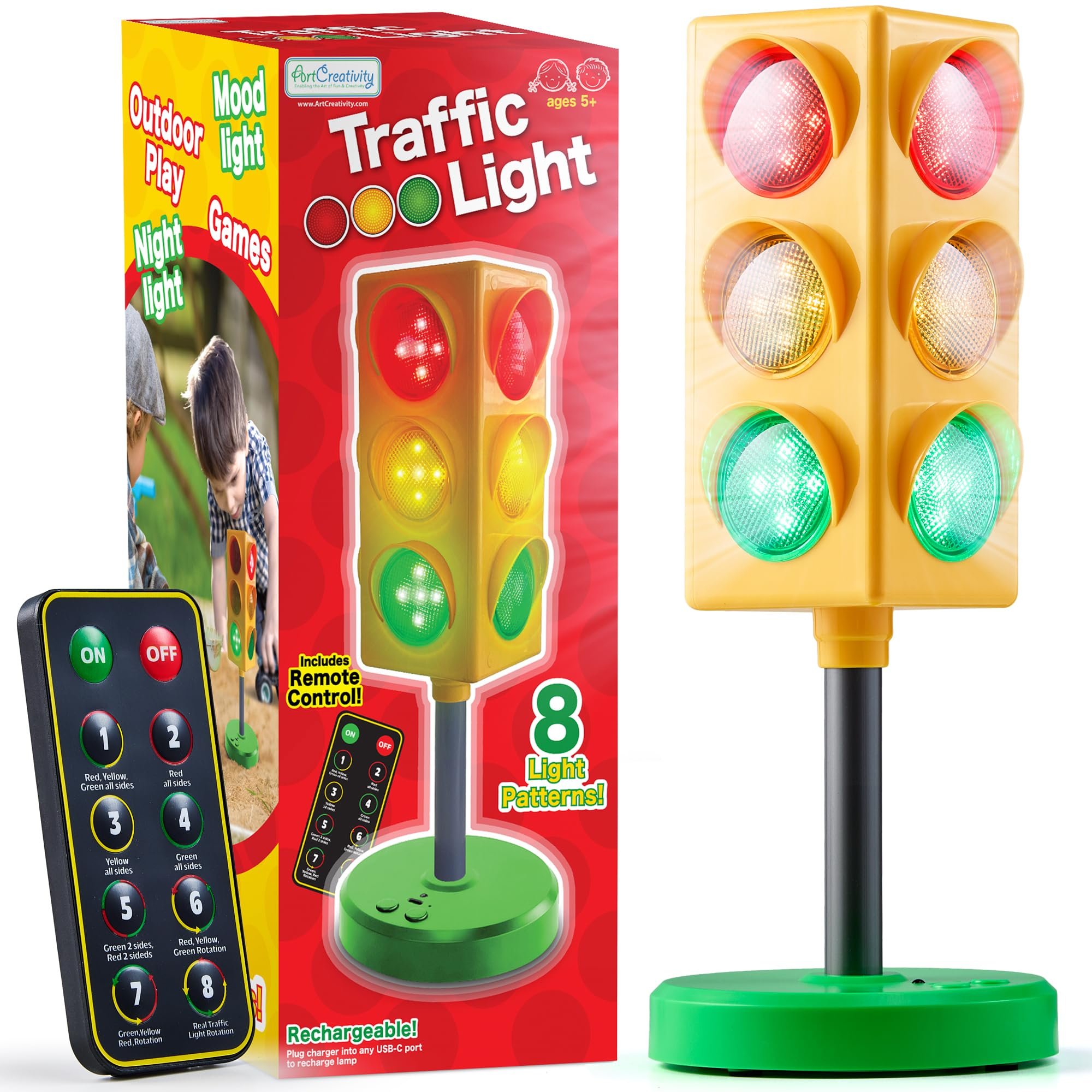 ArtCreativity Traffic Light - Teacher Classroom Must Haves Supplies, 8 ...