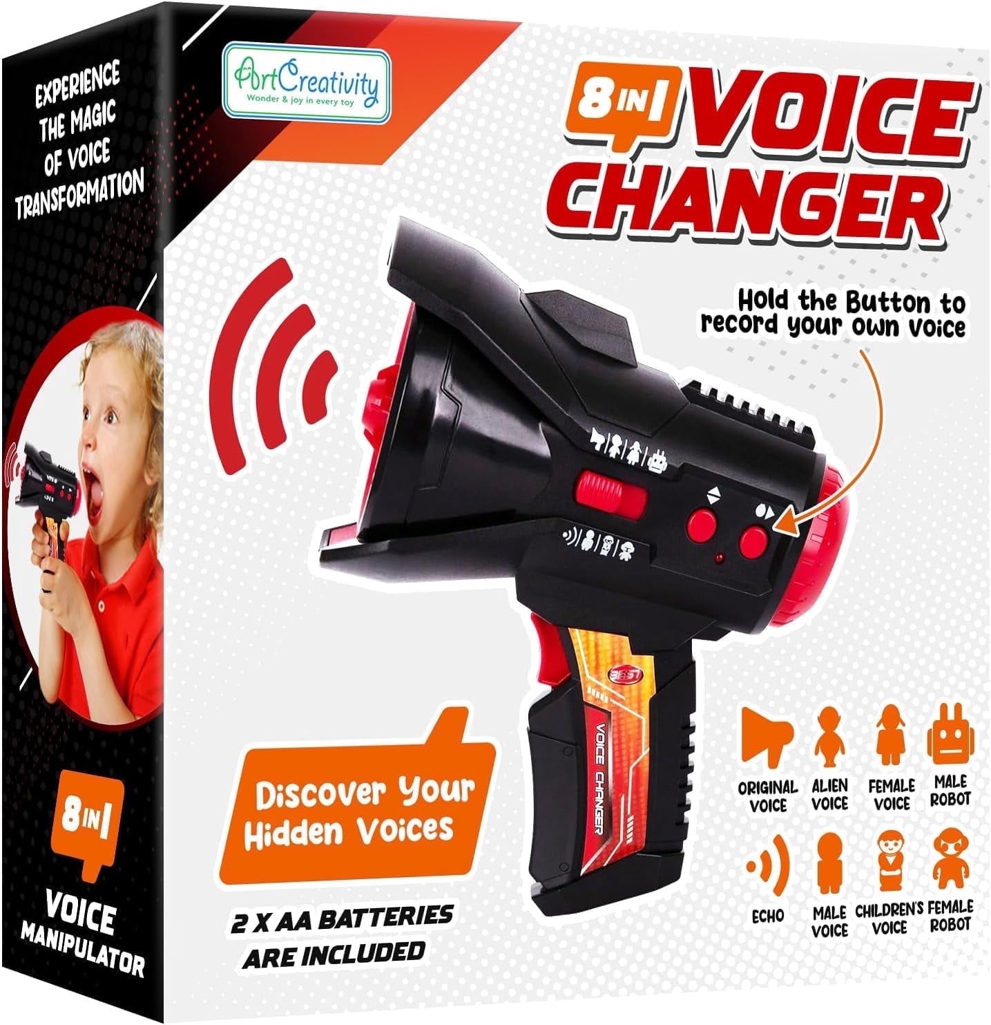 ArtCreativity, Voice Changer Toy, 8 Fun Effects, Kids Ages 3+