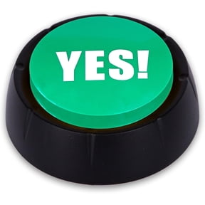 ArtCreativity Yes Button Toy with 10 Funny Sound Variations – Interactive Talking Electronic Gadget for Kids Ages 3+, Teens, and Adults
