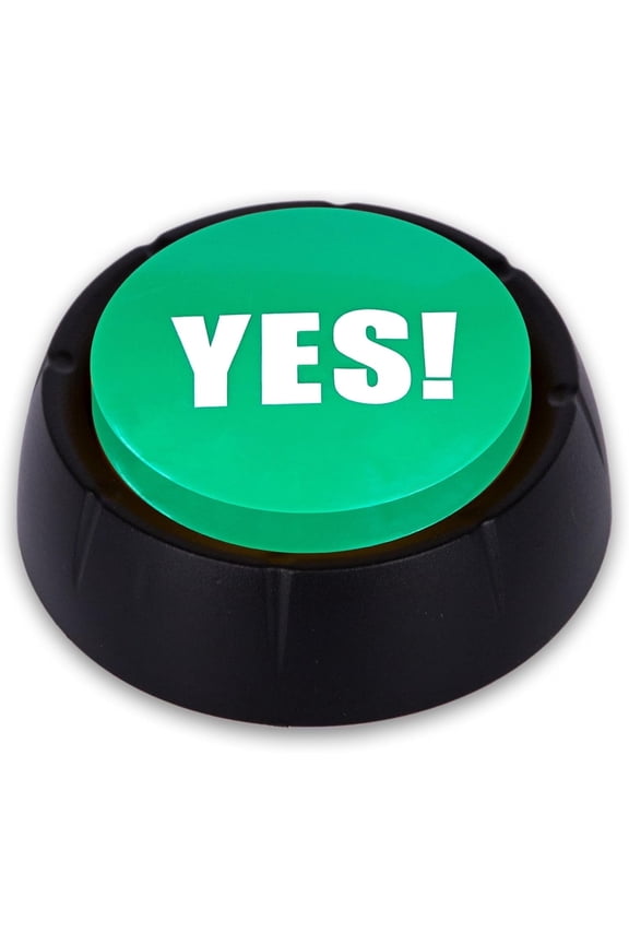 Yes Button Toy with 10 Funny Sound Variations – Interactive Talking Electronic Gadget for Kids Ages 3+, Teens, and Adults
