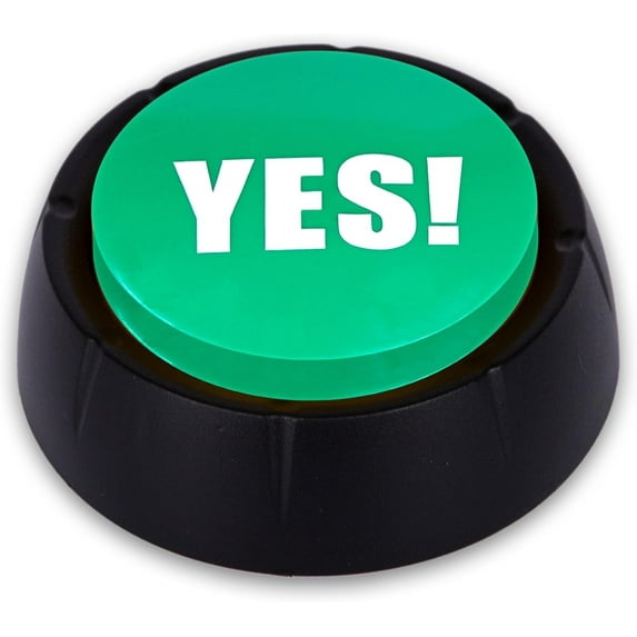 ArtCreativity Yes Button Toy with 10 Funny Sound Variations – Interactive Talking Electronic Gadget for Kids Ages 3+, Teens, and Adults