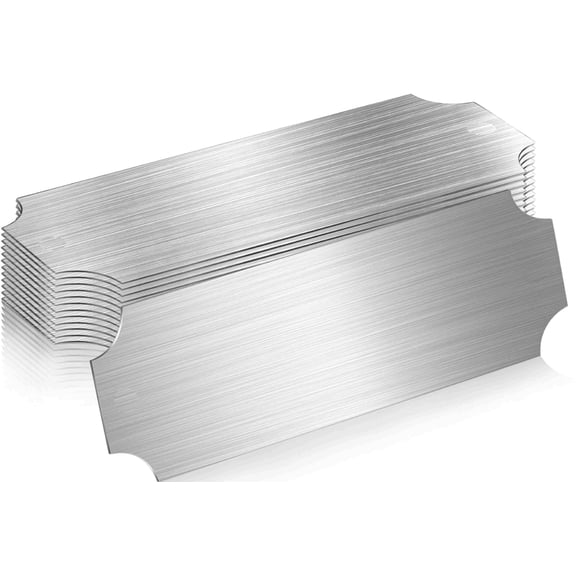 ArtDeep Identity plates of common metal,Name Plates Laser Engraved, Plaques Personalized Engraved, Solid Metal Plate, Name Plate for Desk, Laser Engraving Blanks (1'' X 3'') (Silver)