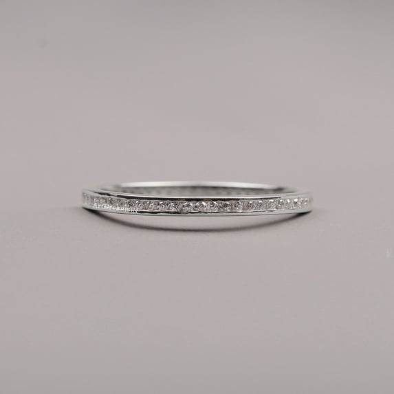 ArtDreamsIN 1.7MM Channel Setting Round Moissanite Wedding Band, 14K ...