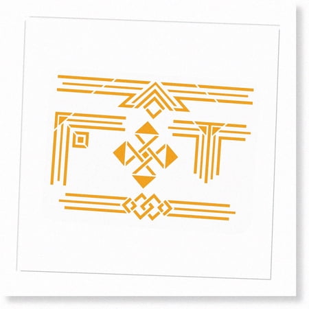 ArtFramePro: Reusable Geometric Border Template for DIY Wood Wall Art - Rectangle & Triangle Patterns - 11.7x8.3 inch Plastic Frames - Creative Art Decor Solution