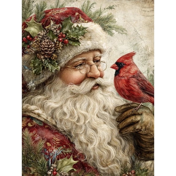 ArtIgle Diamond Painting Kits for Adults-Santa Claus, 12 x 16 Inch Full Drill Round Diamond Art Kit,DIY Arts and Crafts Gift