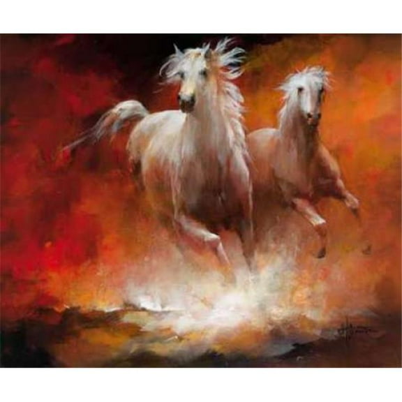 ArtLine PDXGA0102487LARGE Wild Horses II Poster Print by Willem Haenraets, 20 x 24 - Large