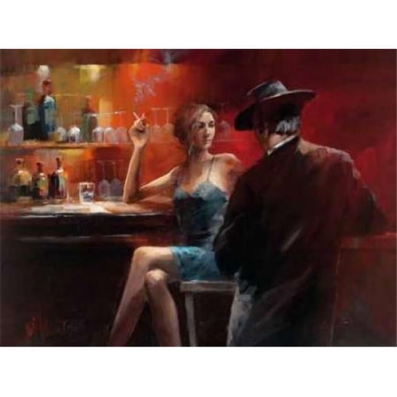 ArtLine PDXGA0116305SMALL Evening in The Bar II Poster Print by Willem Haenraets, 11 x 14 - Small