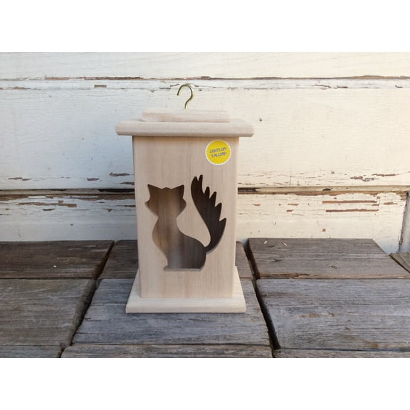 ArtMinds Halloween Decor - Wood DIY LED Cat Luminary Box