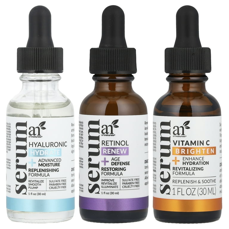 ArtNaturals Facial Skincare Serum Trio Set for Smooth Skin, Age
