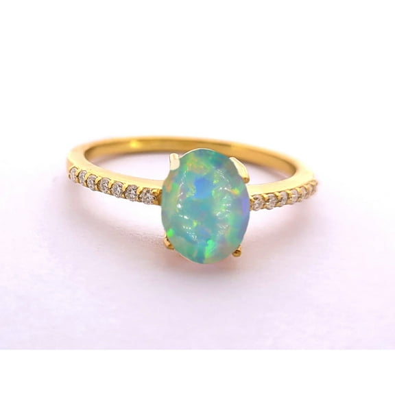 ArtPlacerMitika Opal Ring, Fire Opal Ring, 925 Sterling Silver, Engagement Wedding Ring, Vintage Opal Ring, Mexican Opal Ring, Minimalist Jewelry
