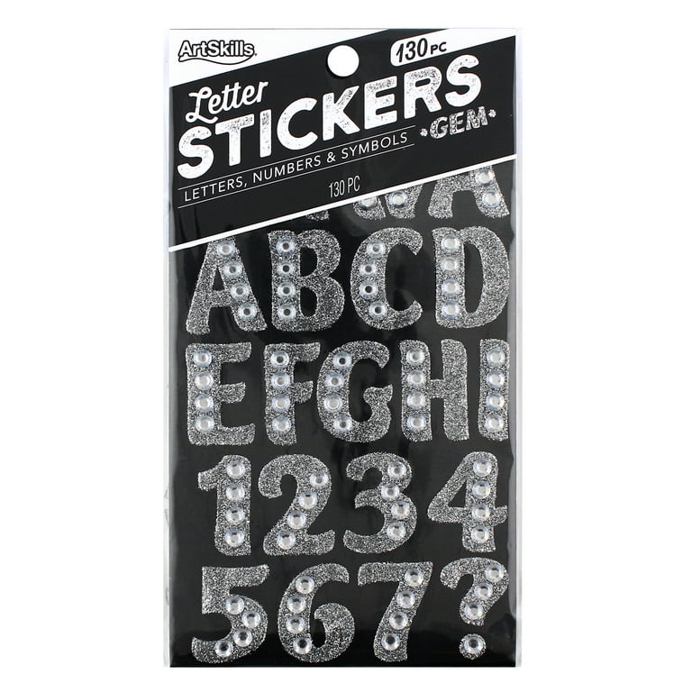 Renewing Minds, Silver & Glitter Alphabet Stickers, 82 Stickers, Mardel