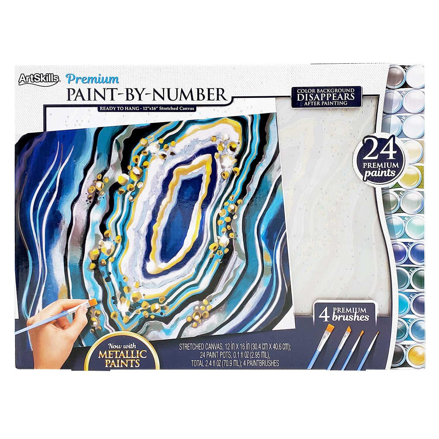 ArtSkills 12" x 16" Paint by Number Art Kit, Geode