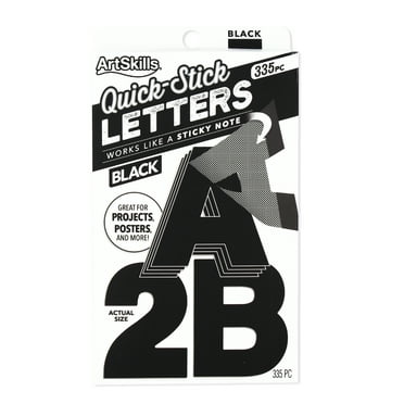 ArtSkills 2.5" Black Paper Letters & Numbers, 335-Piece Set for Posters, School Projects & Crafts