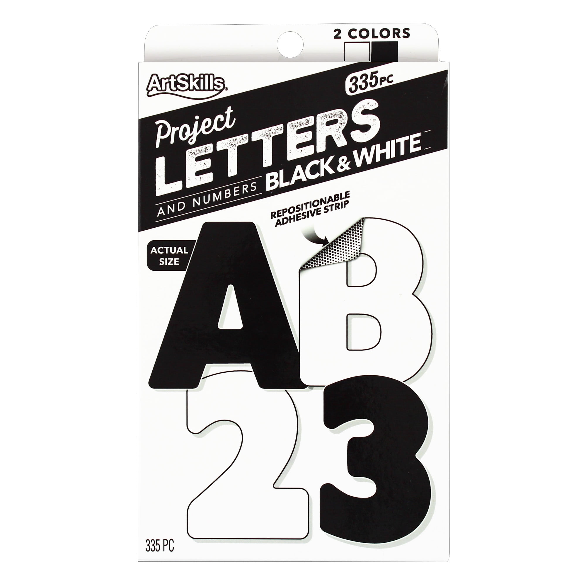 White with Black Trim Combo Pack Letters & Numbers