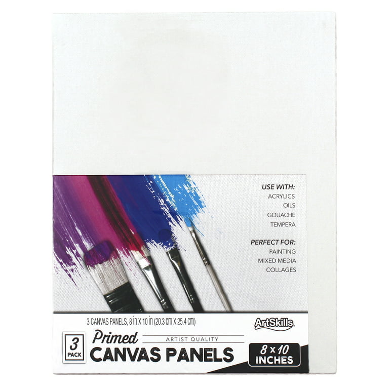 Artskills Canvas Panels, Primed, 3 Pack - 3 panels