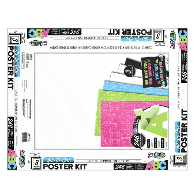 ArtSkills AllinOne Poster Kit for Kids & Adults, School Projects and