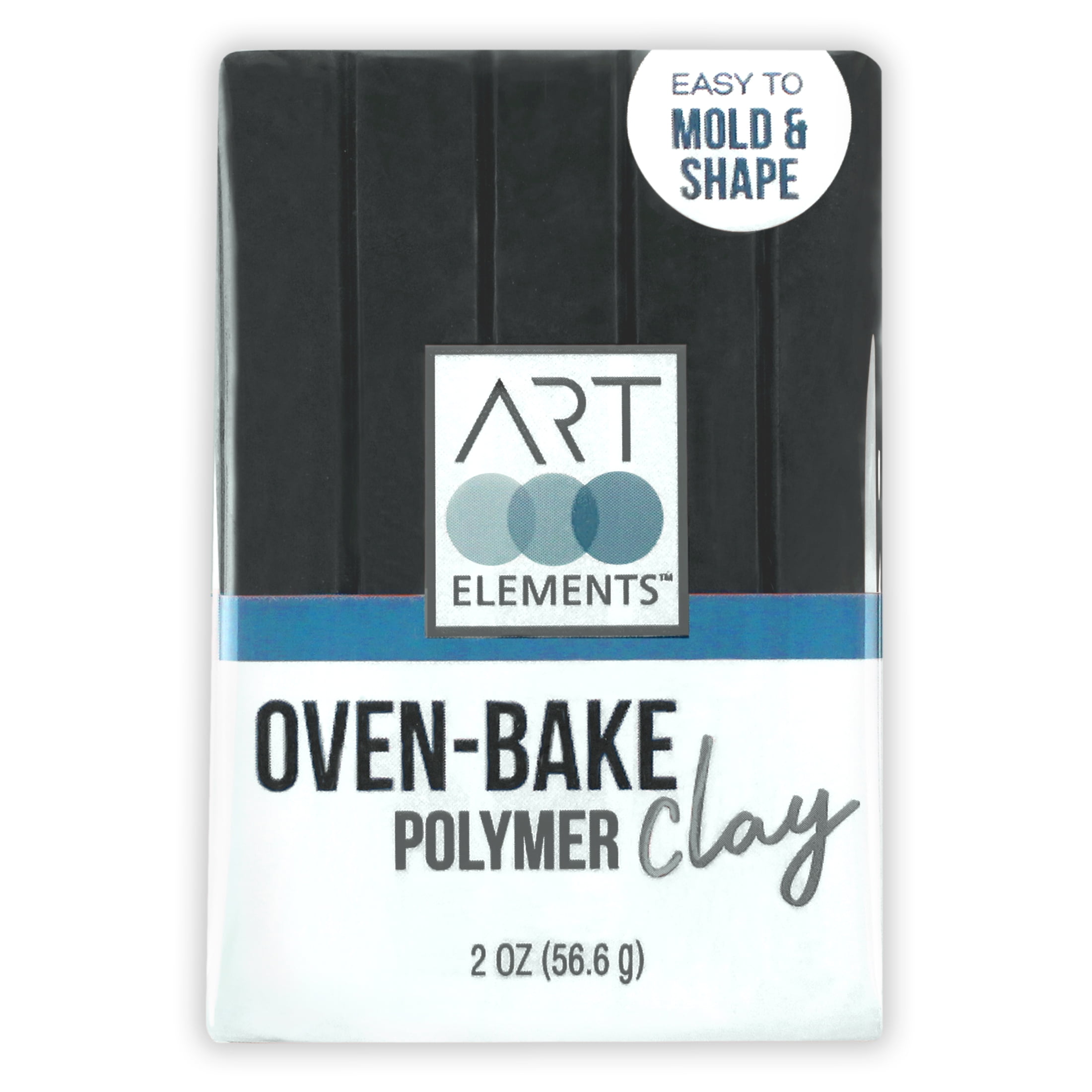 ArtSkills - Art Elements Oven Bake Polymer Clay, 2oz, Black