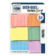 ArtSkills - Art Elements 6 -1oz Oven-Bake Polymer Clay, Pastel