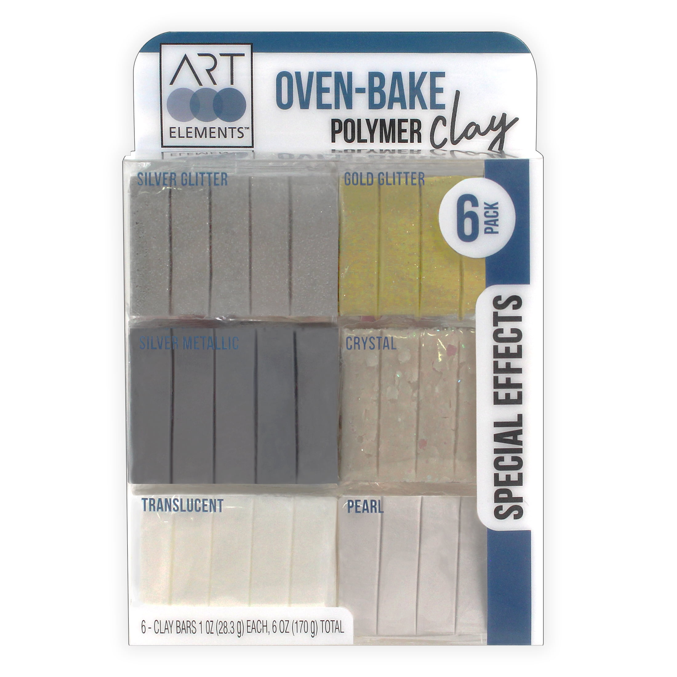 ArtSkills Art Elements 6 - 1oz Oven-Bake Polymer Clay, Special