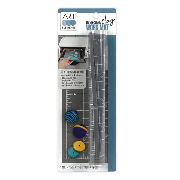 ArtSkills - Art Elements Polymer Clay Silicone Baking Mat - Oven Safe Non-Stick Work Mat for Clay with Measuring Grid