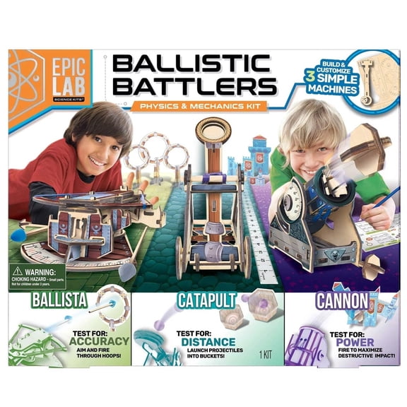 ArtSkills Ballistic Battlers Physics STEM Educational Science Models & Kit with Starter Guide, 2.1lb