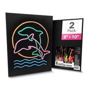ArtSkills Black Canvas, Stretched Canvases for Painting, 8x10 Black Canvas Painting Supplies for Artists, Black Art Canvas Pack, 2-Pack