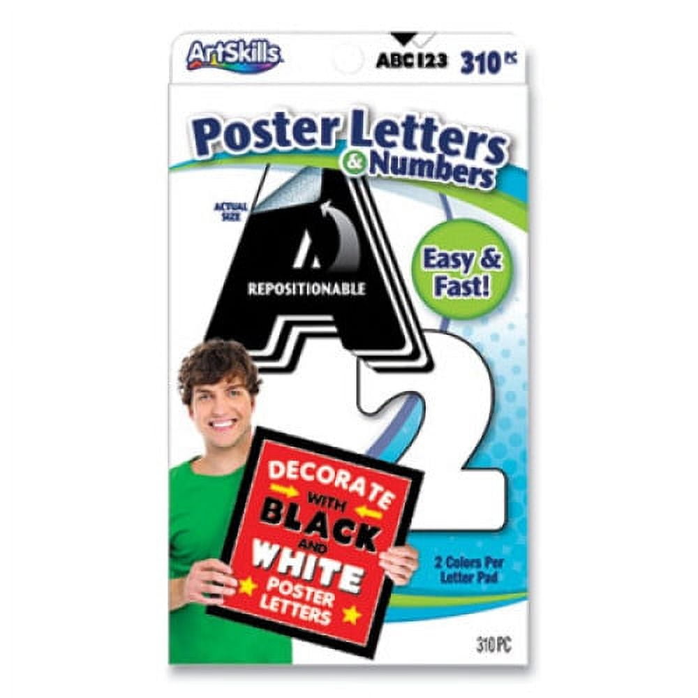 Black and White Poster Letters and Numbers, 10 Black and White Poster Letters and Numbers, 10