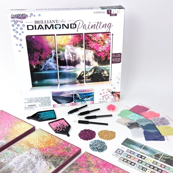 ArtSkills Brilliant Art Diamond Painting Art Kit, Waterfall