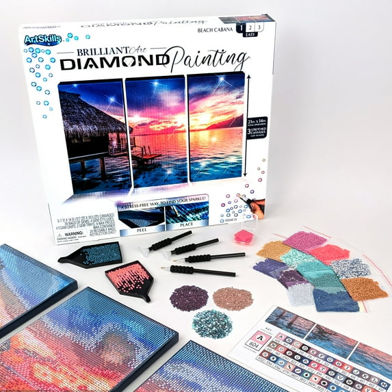 ArtSkills Brilliant Art Diamond Painting, Beach Cabana