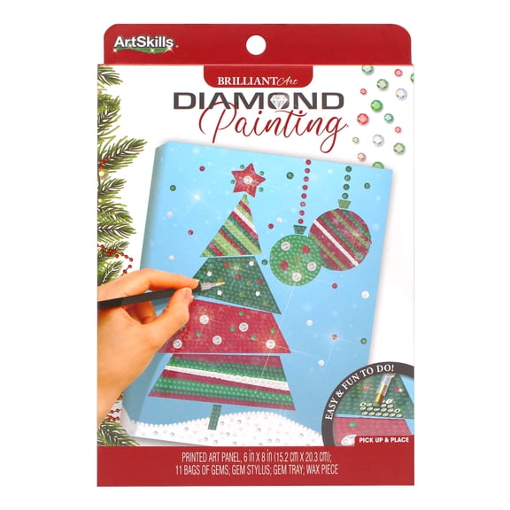 ArtSkills Brilliant Art Diamond Painting Craft Kit, Abstract Tree