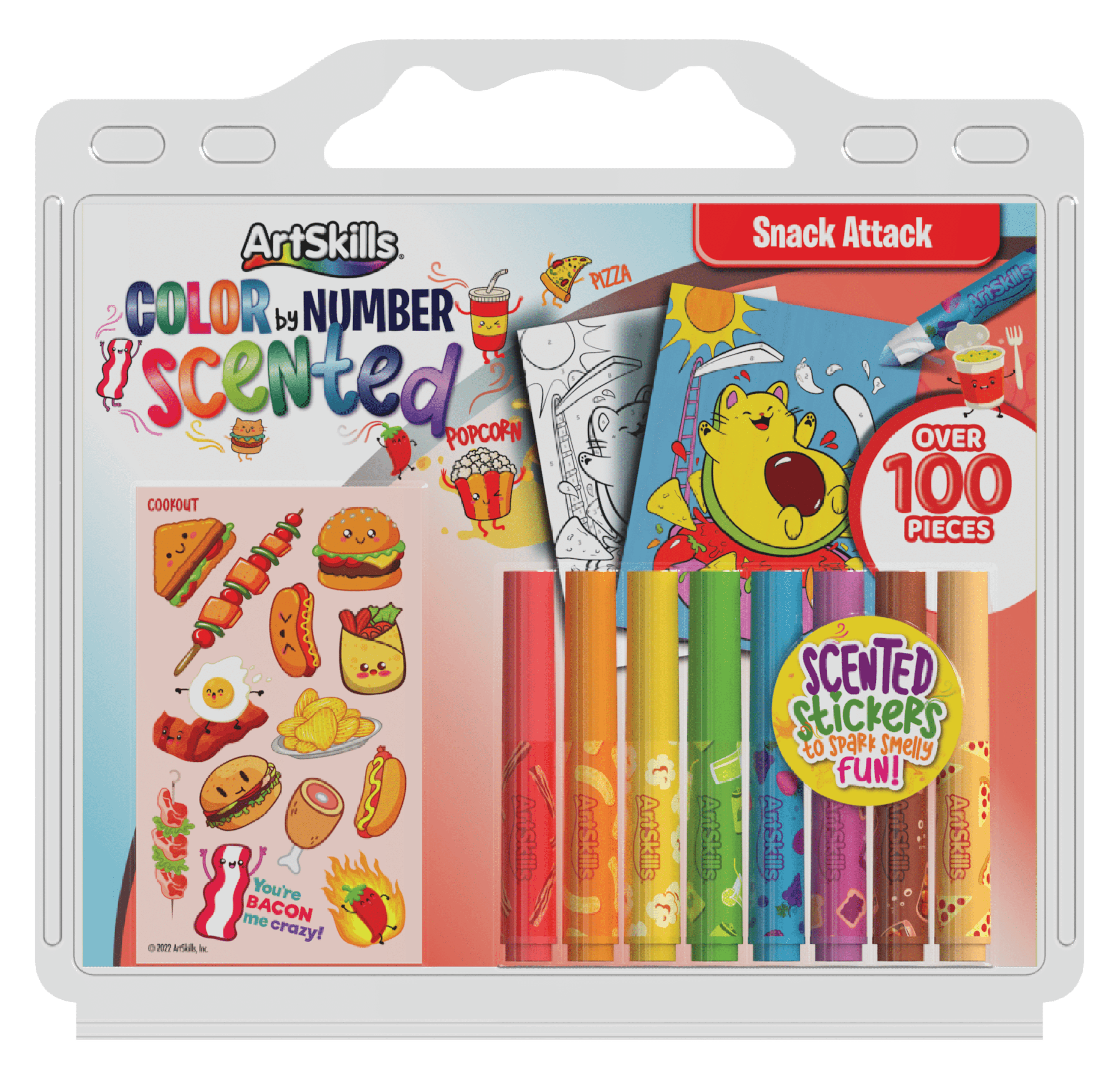 ArtSkills Color by Number Coloring Book for Kids, Glitter Markers and Gem  Stickers, Inspirational, 16 Pages