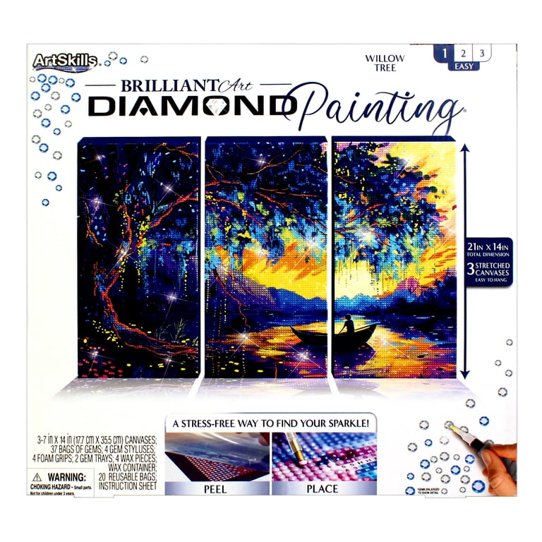 ArtSkills Diamond Art Painting Kit for Adults, Willow Tree