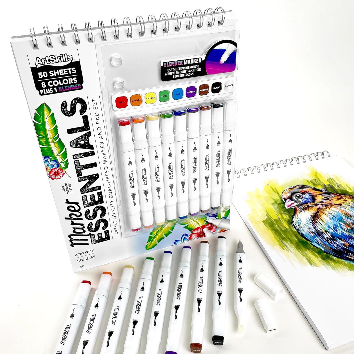 ArtSkills Drawing Kit for Adults & Kids, with Permanent Markers & 9” x