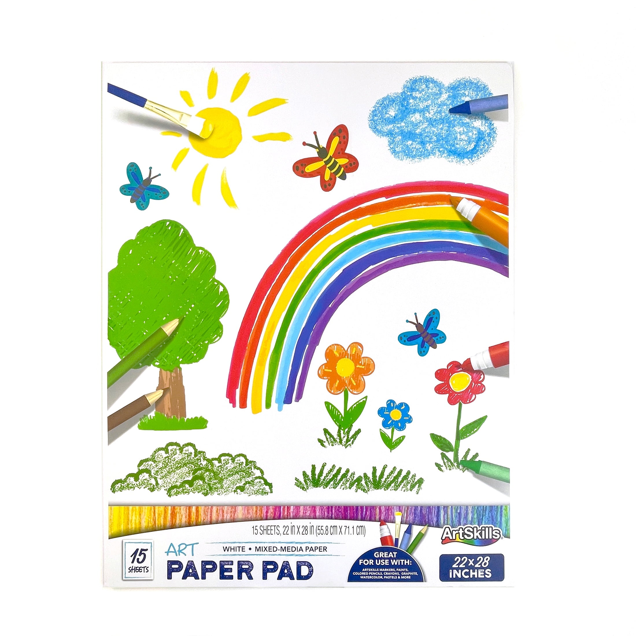 ArtSkills Heavyweight Sketch Pad, 22" x 28" Mixed Media Paper, 15 Sheets