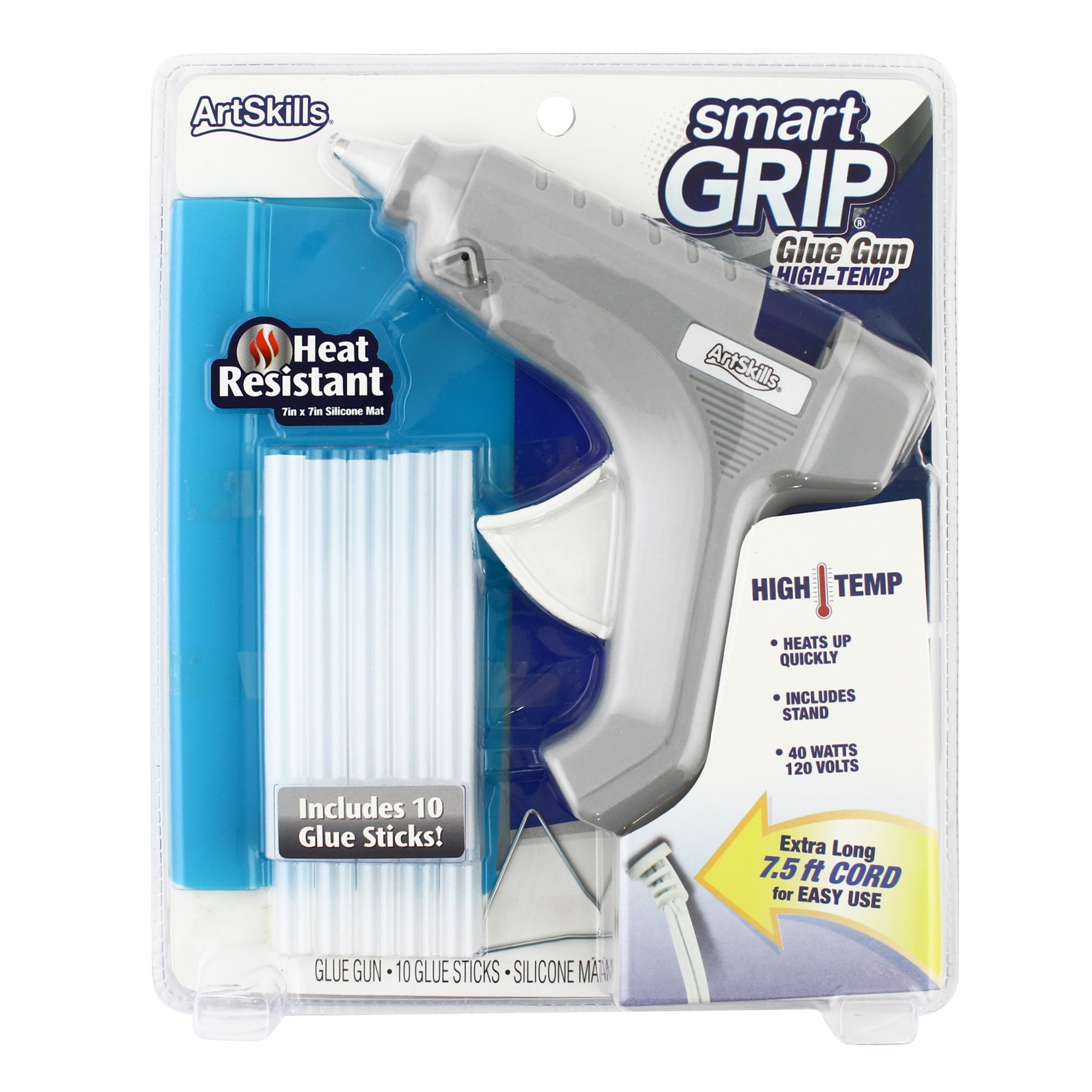 ArtSkills Hot Glue Gun With Mat, Silver