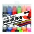 thumbnail image 1 of ArtSkills Jumbo Chisel-Tip Markers, 6-Pack, Assorted Neon & Classic Colors for Posters & Signs, 1 of 9