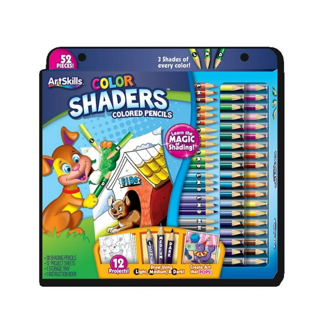 ArtSkills Kids Colored Pencil Drawing Activity Kit, Learn to Shade with