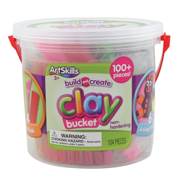 ArtSkills Kids Craft Clay Activity Bucket Over 100 Pieces