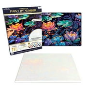 ArtSkills Luminous Water Lillies Paint by Number Art Kit for Adults, 20" x 15" Stretched Canvas, Unisex Wall Art